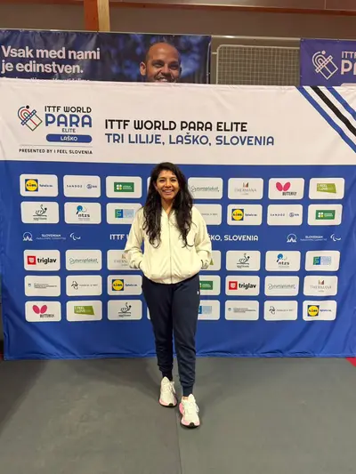 La doctora en el ITTF World Para Elite de Laško, Eslovenia
